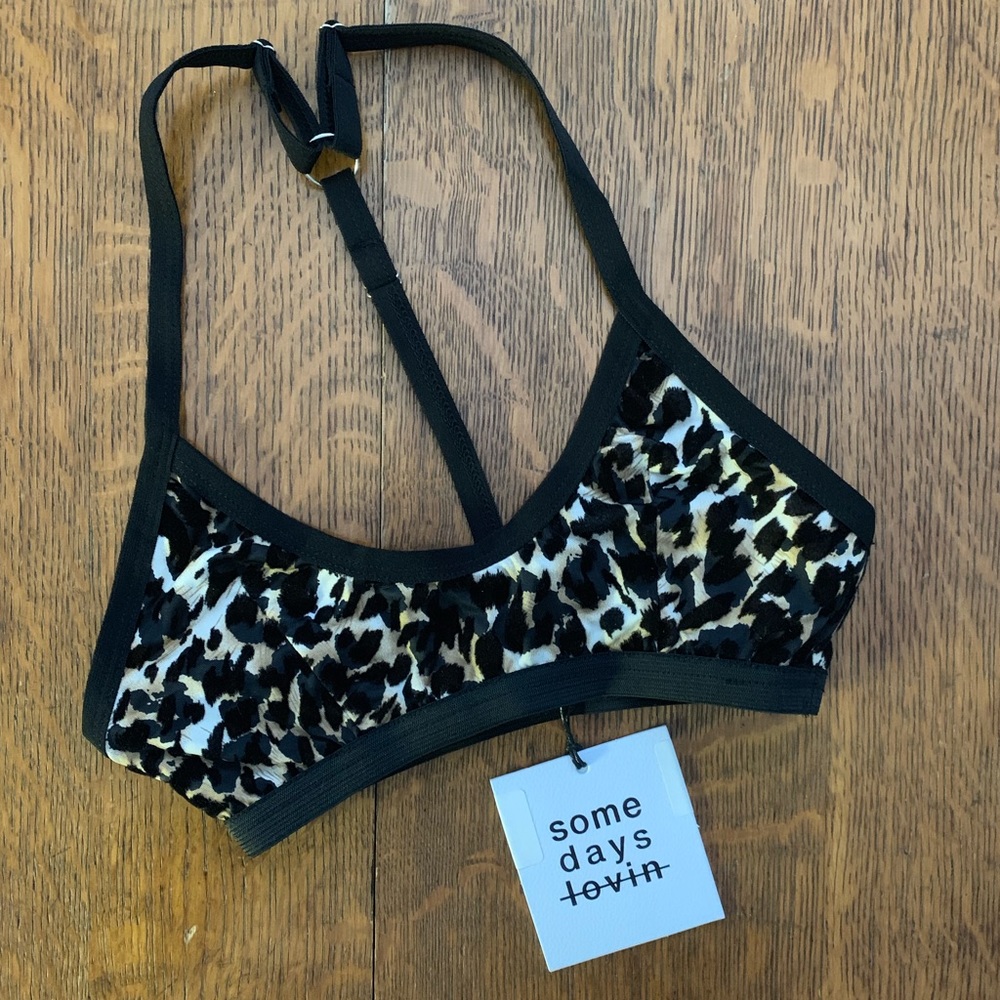 Somedays Lovin Leopard Bralette Size XS NWT